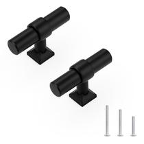 Puxadores para armário knobelite em aço inoxidável, barra T, preto fosco Puxadores para armário knobelite em aço inoxidável, barra T, preto fosco