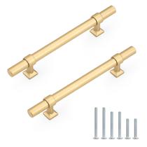 Puxadores para armário knobelite T Bar Gold Champagne 128 mm