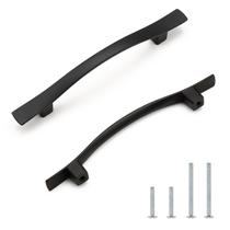 Puxadores para armário Knobonly 96 mm, preto fosco, liga de zinco Puxadores para armário Knobonly 96 mm, preto fosco, liga de zinco