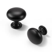 Puxadores para armário Knobonly em liga de zinco preto fosco 3,2 cm Puxadores para armário Knobonly em liga de zinco preto fosco 3,2 cm