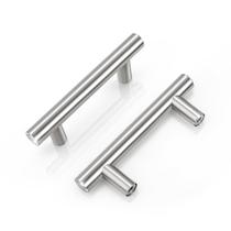 Puxadores para armário Knobonly, furação de 64 mm, níquel escovado, kit com 5 peças Puxadores para armário Knobonly, furação de 64 mm, níquel escovado, kit com 5 peças