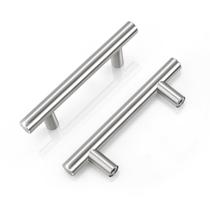 Puxadores para armário Knobonly, kit com 10 unidades, furação de 7,6 cm, níquel