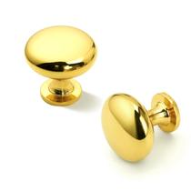 Puxadores para armário Knobonly, kit com 5, dourado, liga de zinco maciça, 3 cm