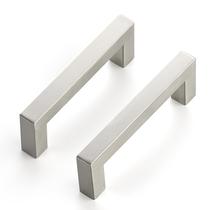 Puxadores para armário Ravinte Hardware 3,75" furo acabamento níquel escovado