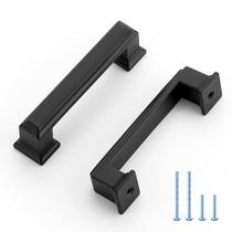 Puxadores para armário Ravinte Hardware preto fosco com furação de 7,6 cm