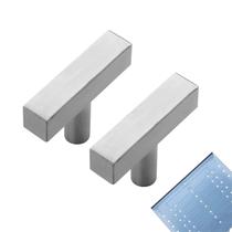Puxadores para Armário Ravinte Kit 30 Peças Níquel Escovado 5 cm Formato T Puxadores para Armário Ravinte Kit 30 Peças Níquel Escovado 5 cm Formato T
