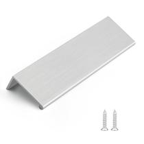 Puxadores para armário Rergy, kit com 4, 12,8 cm, níquel escovado