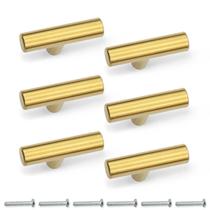 Puxadores para armário SANATO 2" dourados em aço inoxidável, 6 peças Puxadores para armário SANATO 2" dourados em aço inoxidável, 6 peças