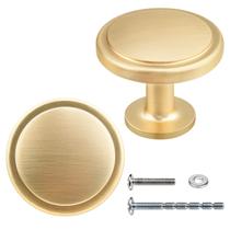 Puxadores para armário WEAVERBIRD, kit com 2 unidades, liga de zinco, dourado escovado Puxadores para armário WEAVERBIRD, kit com 2 unidades, liga de zinco, dourado escovado