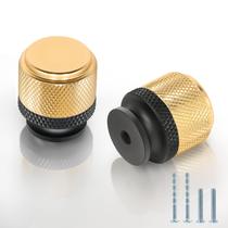 Puxadores para armário Zernmiarder, preto e dourado, com textura serrilhada, 2 un. Puxadores para armário Zernmiarder, preto e dourado, com textura serrilhada, 2 un.