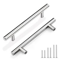Puxadores para Gaveta Gobrico, Kit com 5, 4" Aço Inoxidável Cromado Puxadores para Gaveta Gobrico, Kit com 5, 4" Aço Inoxidável Cromado