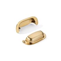 Puxadores para gaveta khtumeware 76 mm em latão acetinado, kit com 2 Puxadores para gaveta khtumeware 76 mm em latão acetinado, kit com 2