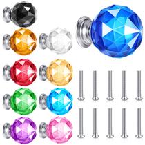 Puxadores para gaveta Youyole 30 mm em vidro cristal colorido