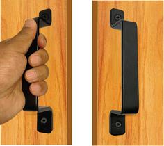 Puxadores para Porta de Celeiro QUALIALL 19 cm Preto, Kit com 2, Alta Resistência