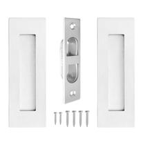 Puxadores para porta de correr embutida Fihatokus 6 pol. em aço inoxidável prateado Puxadores para porta de correr embutida Fihatokus 6 pol. em aço inoxidável prateado