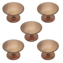 Puxadores Ponto Redondo Rosê Gold 31,5mm 05 Peças Armários