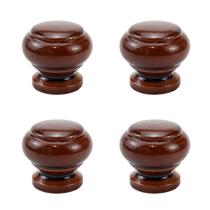 Puxadores Redondos para Gaveta Mcredy de Madeira de Faia 2,5 cm 4 Unidades