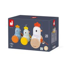 Puxar e Passear Galinha e Pintinhos Janod Puxar e Passear Galinha e Pintinhos Janod