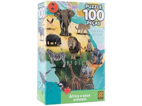 Puzzle 100 peças África e seus animais