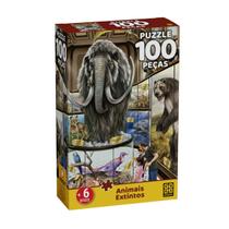 Puzzle 100 peças Animais Extintos - Grow Puzzle 100 peças Animais Extintos - Grow
