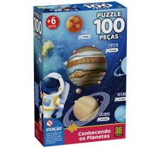 Puzzle 100 peças Conhecendo os Planetas