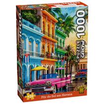 Puzzle 1000 Peças Pôr Do Sol Em Havana - GROW