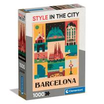 Puzzle 1000 Peças Poster Barcelona - Clementoni - Imp