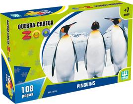 Puzzle 108 Peças Pinguins Quebra-cabeça Infantil - Nig Brinquedos