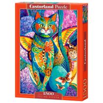 Puzzle 1500 Peças Festa Felina - Castorland Importado 1514482