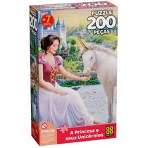 Puzzle 200 Peças A Princesa E Seus Unicórnios Grow