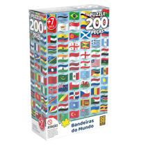 Puzzle 200 peças Bandeiras do Mundo - Grow