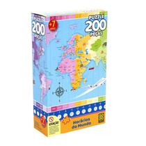 Puzzle 200 Peças Horários Do Mundo - Grow