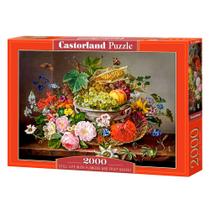 Puzzle 2000 peças Cesta de Flores e Frutas - Imp. Castorland - Grow