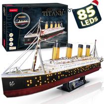 Puzzle 3D CubicFun Titanic com LED - 266 Peças (88cm)