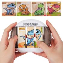 Puzzle 3D giratório Fullware para crianças de 3 a 7 anos com 4 quebra-cabeças