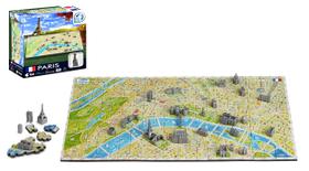 Puzzle 4D Cityscape Mini Paris 166 peças com pôster de passeio de ônibus