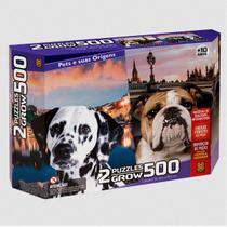 Puzzle 500 peças Duplo - Pets e suas Origens - Grow