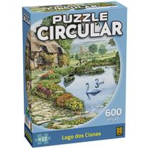 Puzzle 600 peças Circular Lagos dos Cisnes - Grow