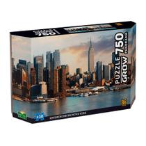 Puzzle 750 peças Panorama Entardecer em Nova York - Grow