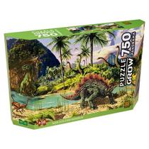 Puzzle 750 Peças Panorama Ilha Dos Dinossauros Grow