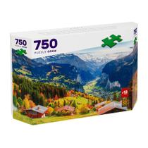 Puzzle 750 peças Panorama Wengen