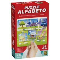 Puzzle Alfabeto - Quebra-Cabeça 26 Peças - Linha Brincando e Apredendo - Grow