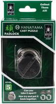 Puzzle Bepuzzled Padlock Hanayama Metal Brainteaser Nível 5 Puzzle Bepuzzled Padlock Hanayama Metal Brainteaser Nível 5
