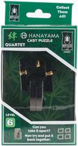 Puzzle BePuzzled Quartet Hanayama Metal Brainteaser Nível 6 Puzzle BePuzzled Quartet Hanayama Metal Brainteaser Nível 6