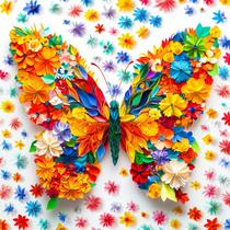 Puzzle Bgraamiens Paper Art Butterfly 1000 peças para adultos Puzzle Bgraamiens Paper Art Butterfly 1000 peças para adultos