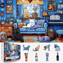 Puzzle Blueforest 500 peças para adultos Clearance com gatos fofos Puzzle Blueforest 500 peças para adultos Clearance com gatos fofos