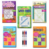 Puzzle Book Variety Savings, pacote com 5, mais de 450 Sudoku e caça-palavras Puzzle Book Variety Savings, pacote com 5, mais de 450 Sudoku e caça-palavras