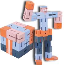 Puzzle Boy BONECO PARA MONTAR de madeira, azul, laranja, azul claro, teste de QI- Fridolin Alemanha