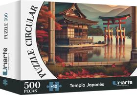 Puzzle Circular Templo Japonês - 500 Peças Puzzle Circular Templo Japonês - 500 Peças