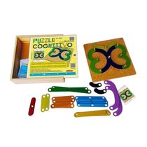 Puzzle Cognitivo Carimbras 32 Pecas 54 Fichas Brinquedo de Encaixe Cria Letras Numeros e Formas